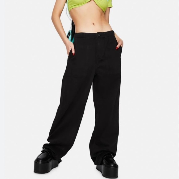 Articles Of Society Black Tammy High Waisted Wide Leg Pants - Picture 1 of 10